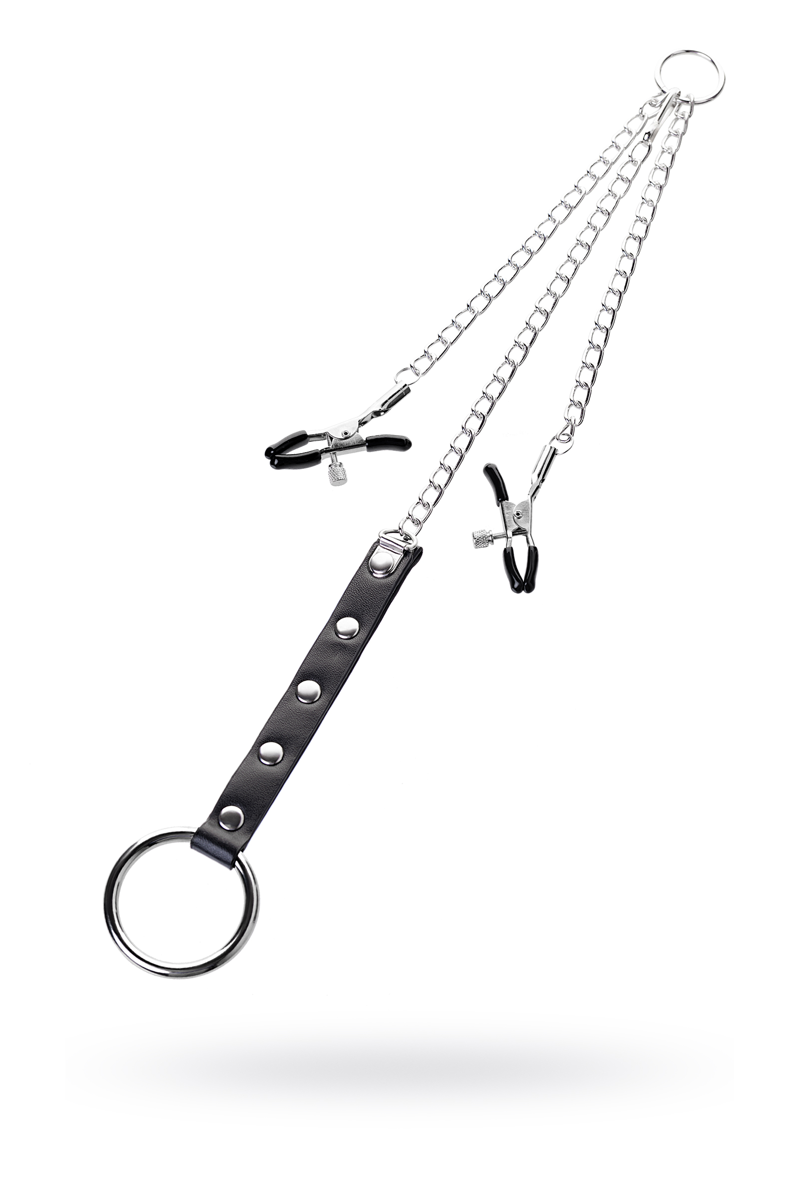 Зажимы для сосков с кольцом для пениса, TOYFA Metal, 