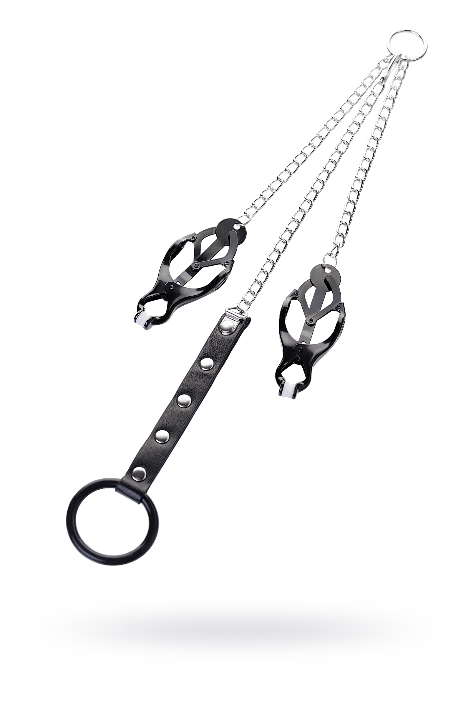 Зажимы для сосков с кольцом для пениса, TOYFA Metal, 