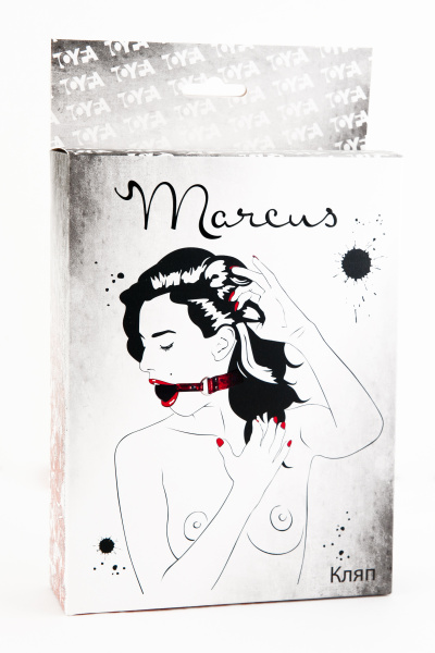 Кляп с кружевным  ремешком TOYFA Marcus, красный, 62 см