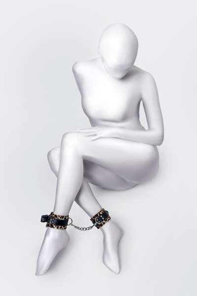 Поножи Anonymo.PU кожа, принт, 27 см