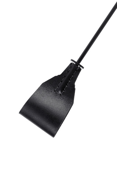 Стек с металлической рукоятью Pecado BDSM, натуральная кожа, черный