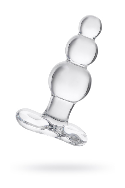 Анальная втулка Sexus Glass,стекло, прозрачная, 10 см, Ø 4