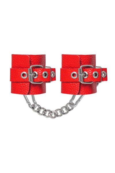 Наручники мягкие Pecado BDSM, с люверсами, красные