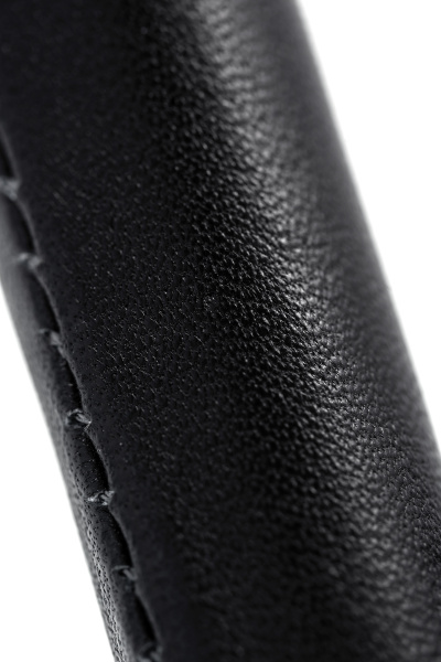 Маленькая распорка для фиксации Pecado BDSM, с кольцом, натуральная кожа и дерево, черная