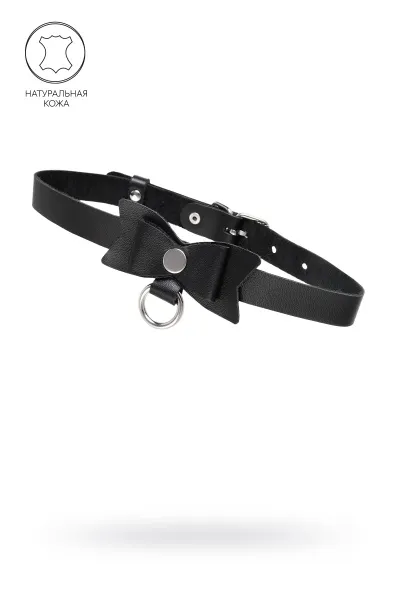 Чокер-ошейник Pecado BDSM, с бабочкой и колечком