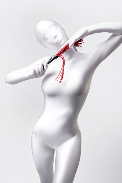 Флоггер Anonymo , PU кожа, красный, 28 см