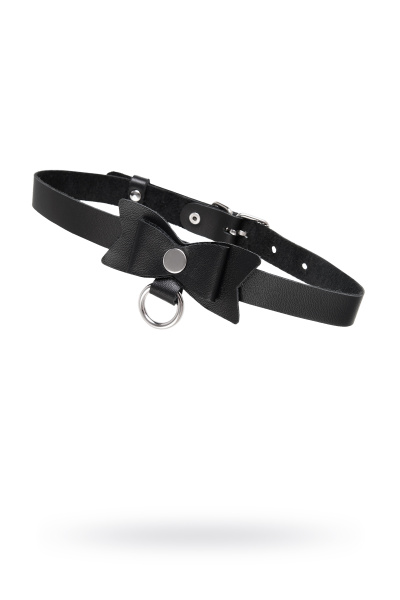 Чокер-ошейник Pecado BDSM, с бабочкой и колечком