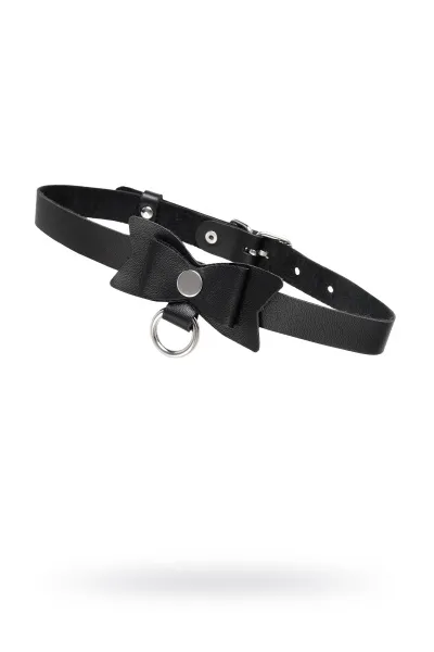 Чокер-ошейник Pecado BDSM, с бабочкой и колечком