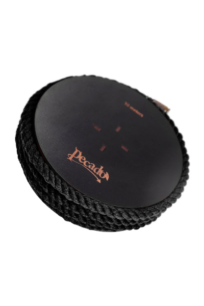 Веревка для шибари Pecado BDSM, на катушке, хлопок, черная, 10 м.