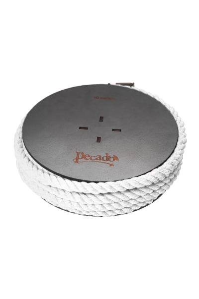 Веревка для шибари Pecado BDSM, на катушке, хлопок, белая, 10 м.