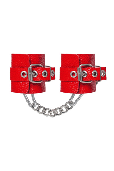 Наручники мягкие Pecado BDSM, с люверсами, красные