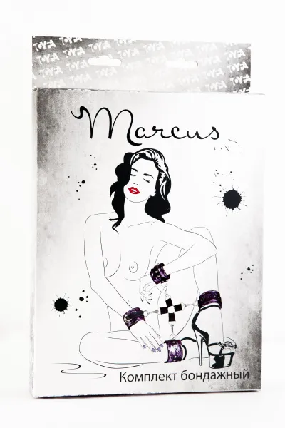 Бондажный комплект (кружевной), TOYFA Marcus, пурпурный, 36.0 см