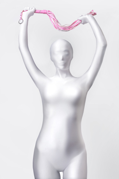 Флоггер Anonymo. PU кожа, розовый, 64 см